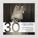 Search for square 30th anniversary invitations Retro