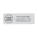 Search for gray business return address labels Your logo here