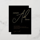 Search for black and gold foil wedding invitations Modern