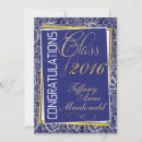 Search for royal blue and yellow invitations High school