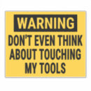 Search for touch bumper stickers Warning