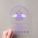 Search for bee on purple invitations Cute