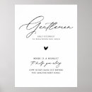 Recherche de panneau de toilette mariage posters Noir et blanc