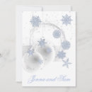 Search for ice blue winter wedding invitations Snowflakes
