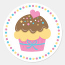 Search for pink cupcake stickers Round