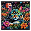 Recherche de chat psychédélique posters Fleurs