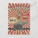 Search for circus baby shower invitations Vintage