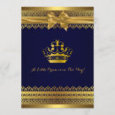 Recherche de crown baby shower invitations Bleu