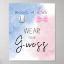 Search for baseball or bows gender reveal invitations Baby