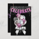 Search for purple black silver invitations Glitter