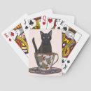 Search for black cat playing cards Cute black cats