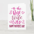 Search for wife mothers day cards Typography