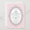Search for pink silver princess baby shower invitations Crown