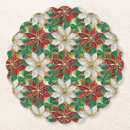 Search for red and gold coasters Poinsettia