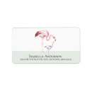 Search for cute flamingo return address labels Tropical