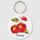 Search for red apple keychains Watercolor