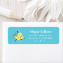 Search for birthday pool party return address labels Mermaid