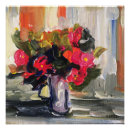 Recherche de peintures de fleur posters Rouge