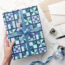 Search for blue and green wrapping paper For her