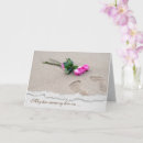 Search for footprints in the sand cards Beach