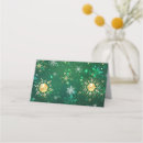 Search for snowflake place cards Green