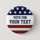 Search for political campaign buttons Red white blue