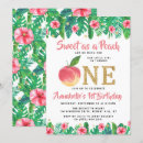 Search for peach 1st birthday invitations Summer