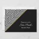 Recherche de chevron noir et blanc invitations Zigzag