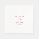 Search for burgundy wedding napkins Minimal