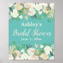 Recherche de fleurs turquoise posters Bride
