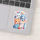Search for playful kitten stickers Kawaii