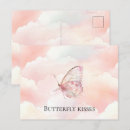 Recherche de papillon girly cartes postales Rose