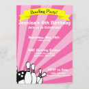 Search for childrens bowling party invitations Pink