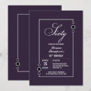 Search for purple white 60th birthday invitations Modern