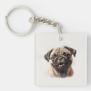Search for cute pug keychains Cartoon