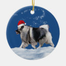 Search for keeshond ornaments Santa