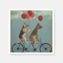Search for steampunk napkins Dogs on bicycles