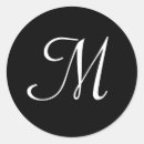 Search for monogram initial letter m stickers Black