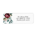 Search for red background return address labels Birthday