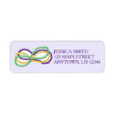 Search for beads return address labels Mardi gras