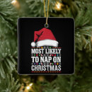 Search for pajama ornaments Santa