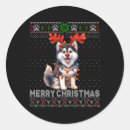 Search for alaskan malamute dog stickers Merry christmas