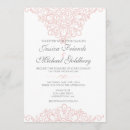 Search for lace border wedding invitations Pink