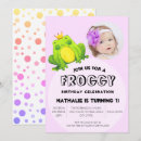 Search for frog 1st birthday invitations Modern