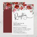 Search for red flower wedding invitations Calligraphy