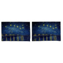 Search for starry night pillowcases Blue