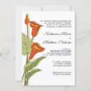 Search for orange lily wedding invitations Elegant