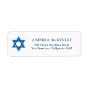 Search for happy chanukah return address labels Star of david