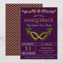 Search for new years eve masquerade party invitations Gold