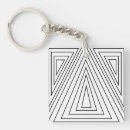 Search for black triangle keychains Black and white